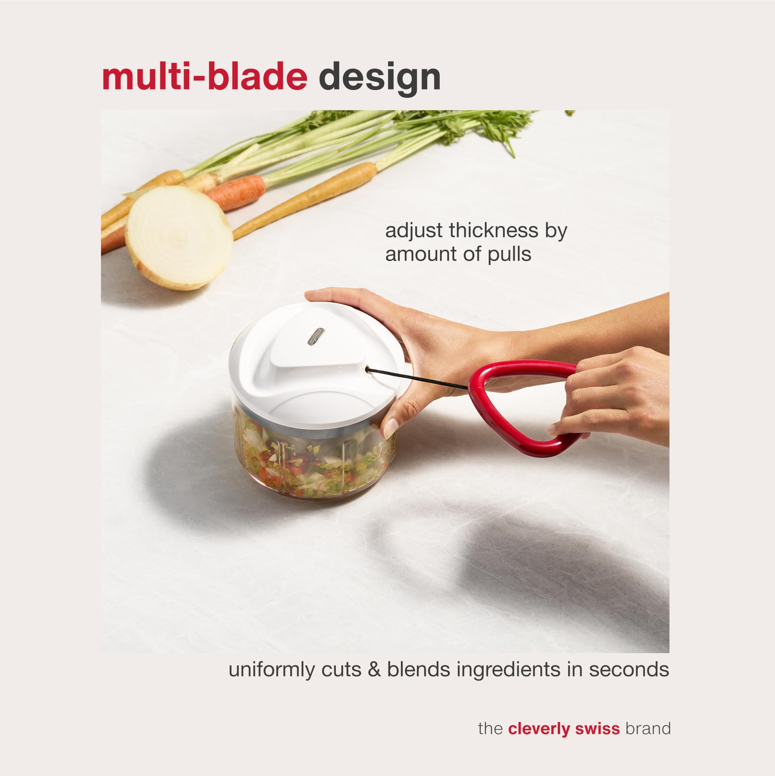 Zyliss Easy Pull Manual Food Processor and Chopper, Red by Zyliss [並 (未使用品) Amazon.co.jp: Zyliss Easy Pull Manual Food Processor and Chopper